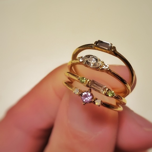 NWT 18k gold four piece Ring Set - Picture 9 of 16